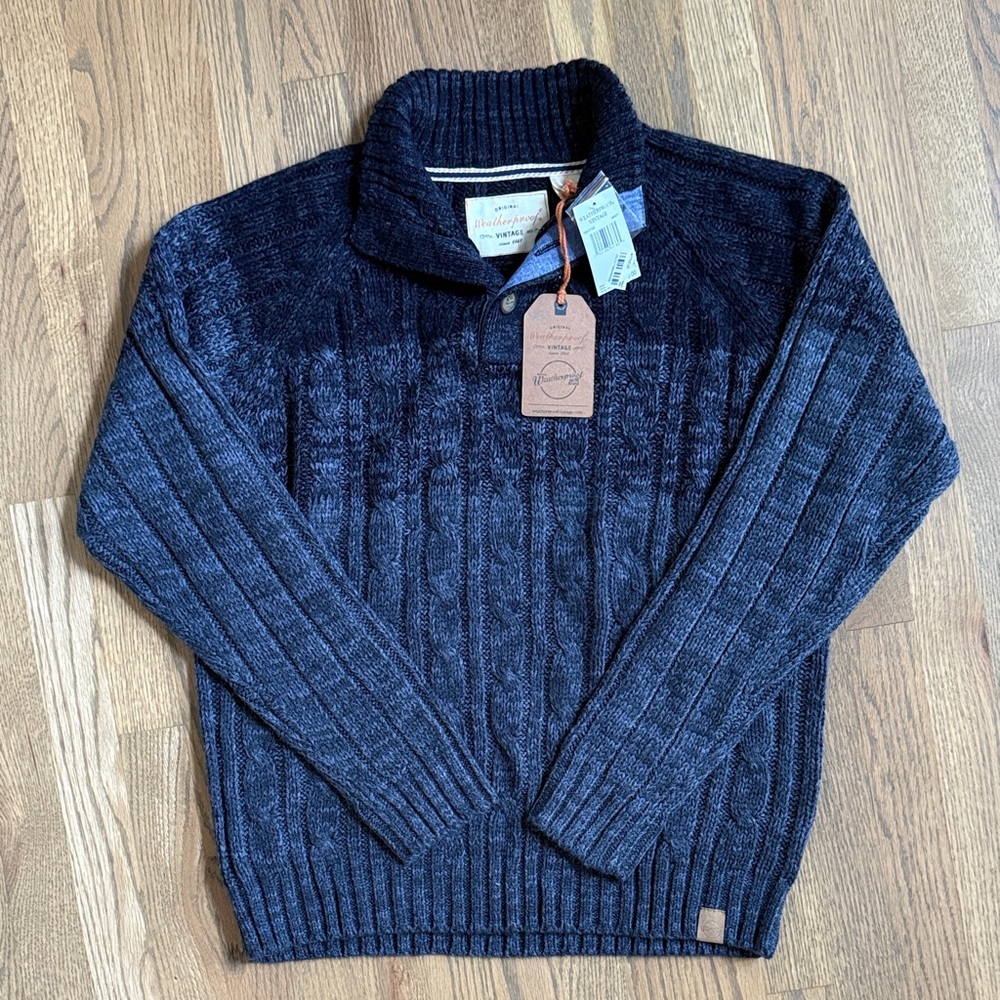 Weatherproof Vintage Men's Dark Blue Sweater